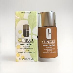 Clinique Even Better Makeup SPF 15 Shade 12 Ginger (M) Full Size New In Box